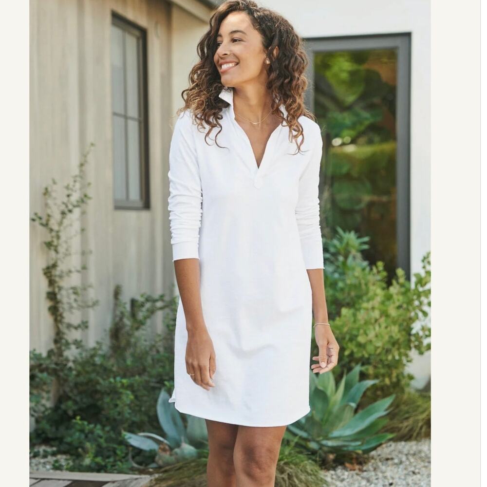 Frank & Eileen Nicole Dress Heritage Jersey Cotton White Large